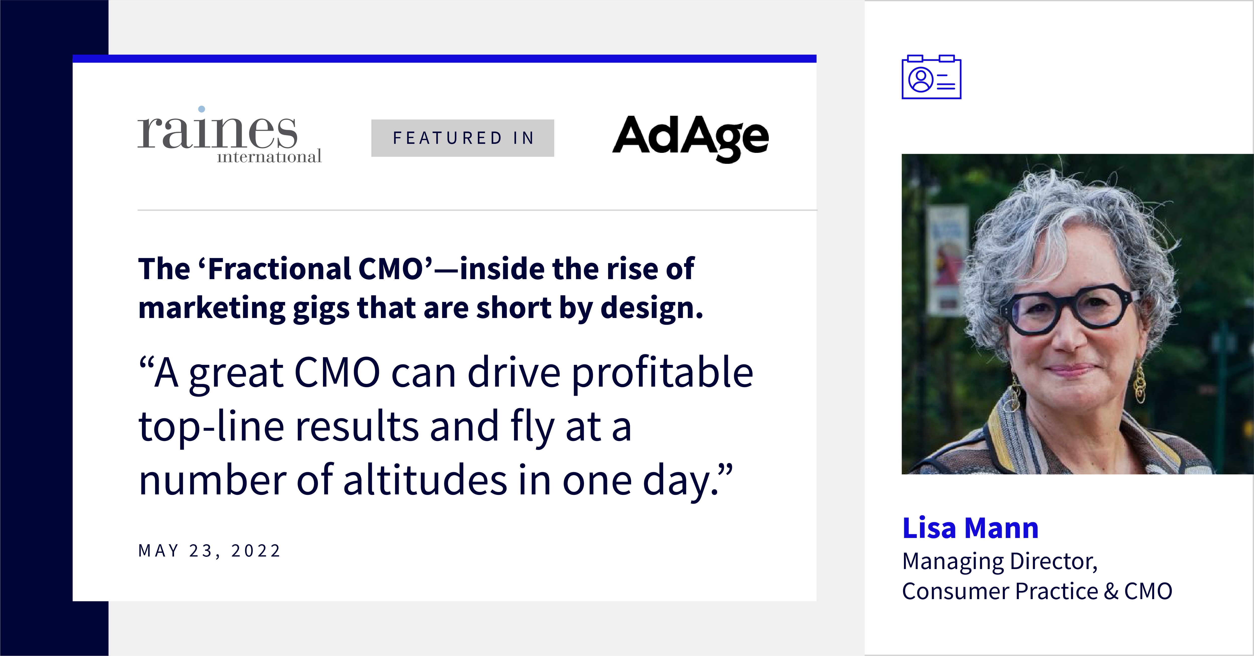 Lisa Mann's quote in Ad Age